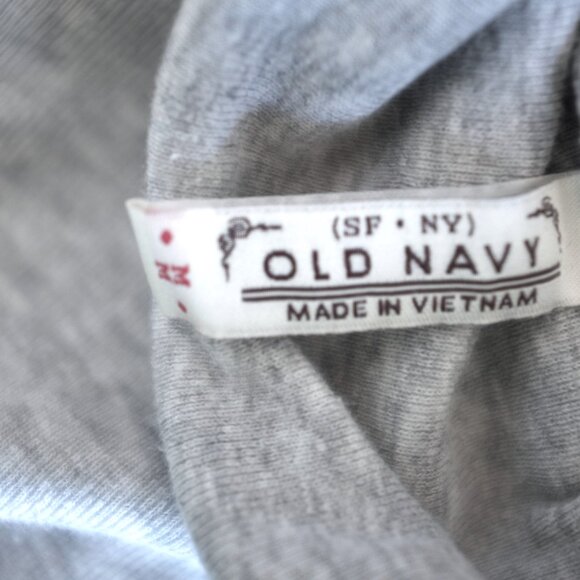 Vintage grey heathered Old Navy turtleneck shirt 100% cotton size M - Picture 6 of 9